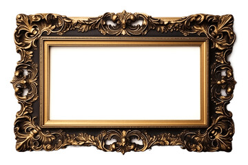 Gold and Black Frame with Mirror, Generative AI
