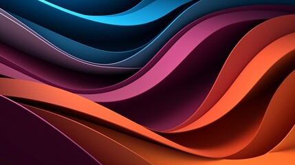 Fototapeta premium color gradient expressive papercut layer wallpaper