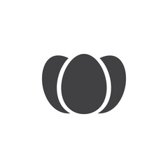 egg icon vector isolated on white background