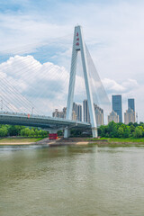 Wuhan Yuehu Han River Bridge scenery