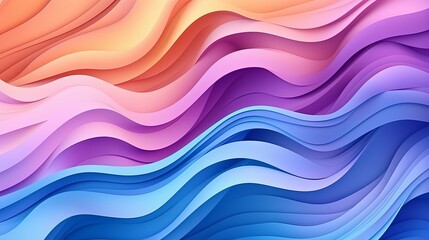 Fototapeta premium color gradient expressive papercut layer wallpaper
