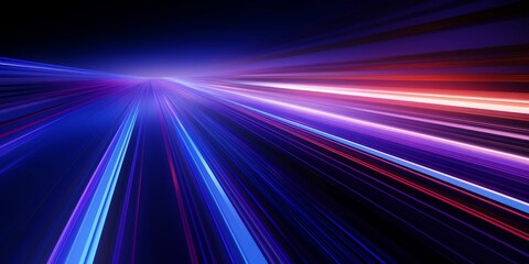 Fototapeta premium Soothing motion: elegant blue & purple stripes, Generative AI
