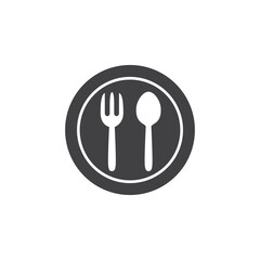 Fork and Spoon Icon Set for Kitchen and Dining