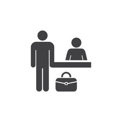 Business People Icon Set with 3D Silhouettes and Characters
