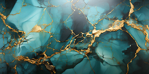 Detailed Luxury Teal Marble Texture