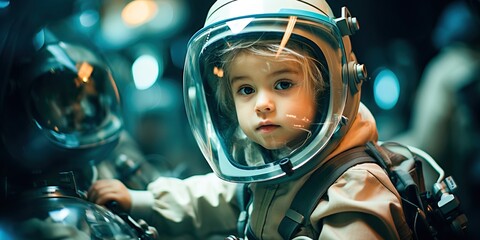 kid envisioning a career as an astronaut, generative ai