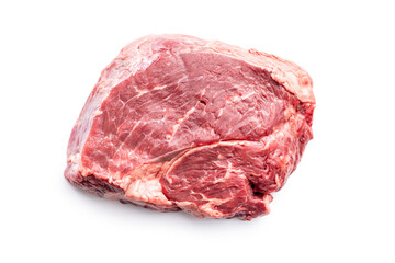 Raw fillet steak beef meat isolated on white background.