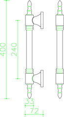 Factory door handle type detail design illustration vector sketch