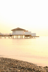 sunset on the beach, morning on the seashore