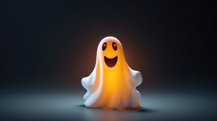 Halloween ghost on black background. 