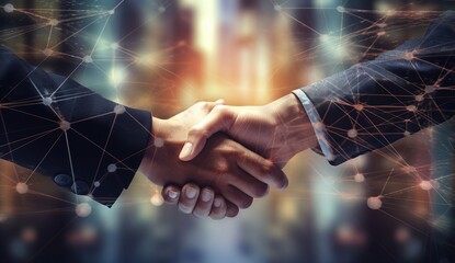 two business partners shaking hands