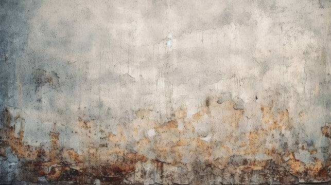 Big size grunge wall background or texture. Old white painted and cracked palaster © PNG WORLD