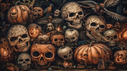Scary background for halloween. generative ai
