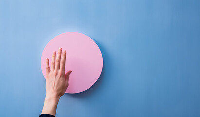 person putting a hand around hole