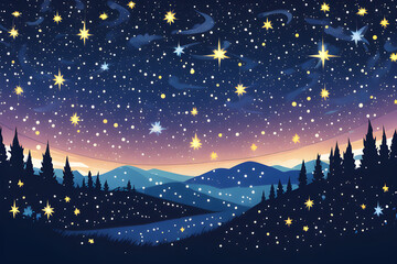 Fototapeta premium Full Star in the sky. Generative AI