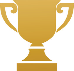 Award winner golden Tropy design. Champion sign. Leadership happy successful. Victory prize tropy graphic design symbol. Vector and PNG illustration.