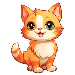 orange cat cartoon
