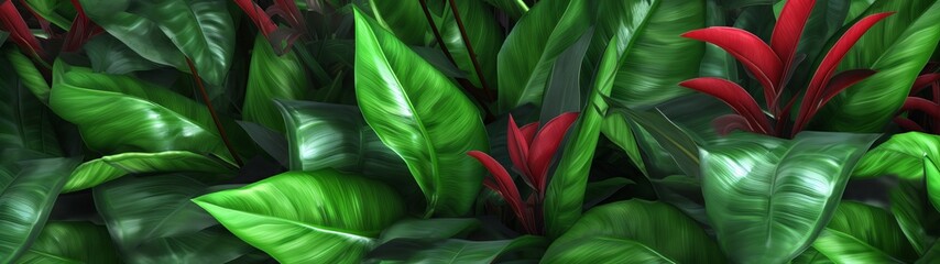 exotic tropical foliage background