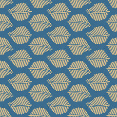 Japanese Leaf Motif Vector Seamless Pattern