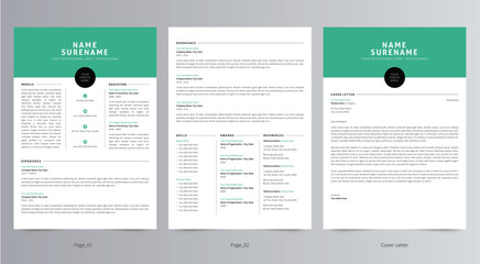 Clean Resume or CV and Cover Letter Template