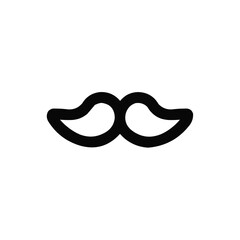 Moustache icon vector. Linear style sign for mobile concept and web design. Moustache symbol illustration. Pixel vector graphics - Vector. 