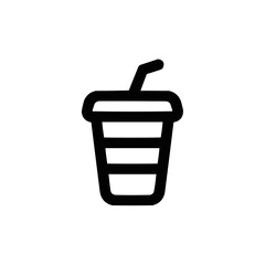 soft drink icon vector. Linear style sign for mobile concept and web design. soft drink symbol illustration. Pixel vector graphics - Vector. 
