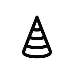 Party Hat icon vector. Linear style sign for mobile concept and web design. Party Hat symbol illustration. Pixel vector graphics - Vector. 