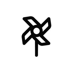 Obraz premium Pinwheel icon vector. Linear style sign for mobile concept and web design. Pinwheel symbol illustration. Pixel vector graphics - Vector. 