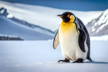 Fototapeta premium penguin in polar regions