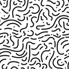 Doodle Line Art Seamless Pattern