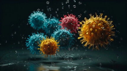 realistic image of microbe