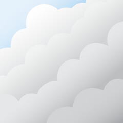 White and Grey Clouds on Blue Sky Background