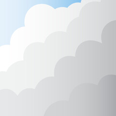 Blue Sky with White and Grey Clouds