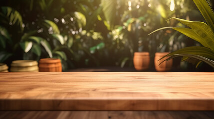 Empty table top good for product display