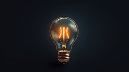 light bulb on dark background