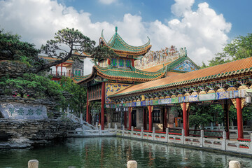 Guangzhou, Guangdong, China. Zini Village, Shawan Town, Panyu Nanyue Garden. The garden features...