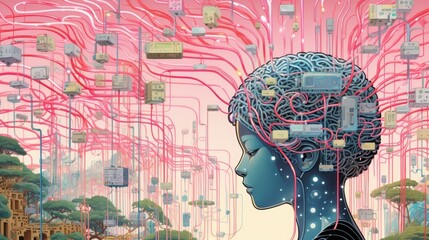 Digital Mind Garden: digital garden of thought patterns and algorithms, exploring the interface between technology and mental well-being | generative ai