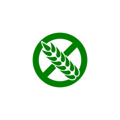 Gluten free food icon isolated on transparent background