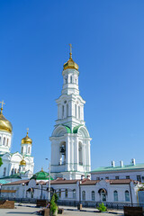 Fototapeta na wymiar Rostov-na-Donu, Russia - August 25, 2020: Rostov Cathedral of the Nativity of the Blessed Virgin. Bell tower