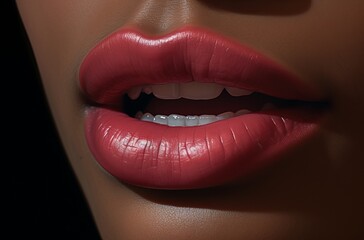 Fototapeta premium close up of young girl opening her mouth