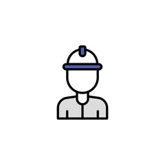 Engineer icon design with white background stock illustration