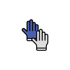 Gloves icon design with white background stock illustration