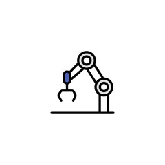 Robotic Hand icon design with white background stock illustration