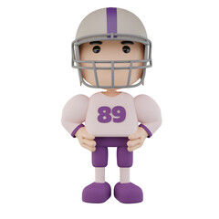 3D character of an American football player