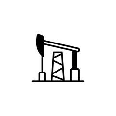 Oil Mining icon design with white background stock illustration