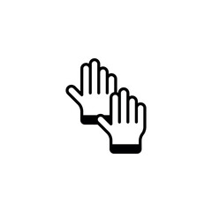 Gloves icon design with white background stock illustration
