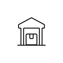 Ware house icon design with white background stock illustration
