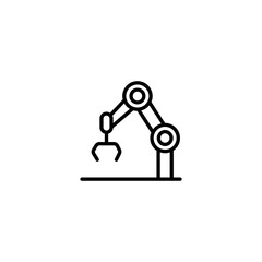 Robotic Hand icon design with white background stock illustration