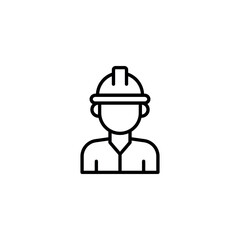 Worker icon design with white background stock illustration
