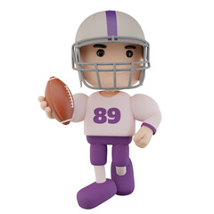 3D simulation of an American football player avatar